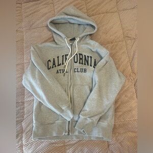 Who.A.U Gray California Athletic Club Zip Up Hoodie